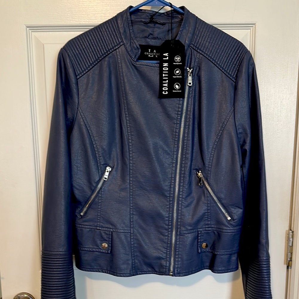 Faux leather ( soft) jacket NWT